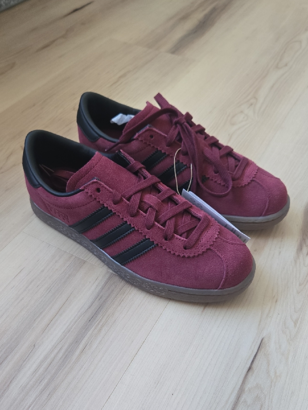 Adidas Stadt Shoes, Shadow Red / Core Black / Gum, Size 38 2/3